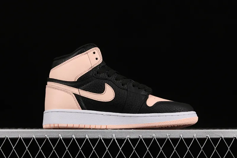 All Categories Air Jordan Jordan Series Basketball Shoes Air Jordan 1 High Air Jordan 1 "Crimson Tint" AJ1 Joe 1 Black Pink Litchi Pattern Women's Shoes 555441-081
